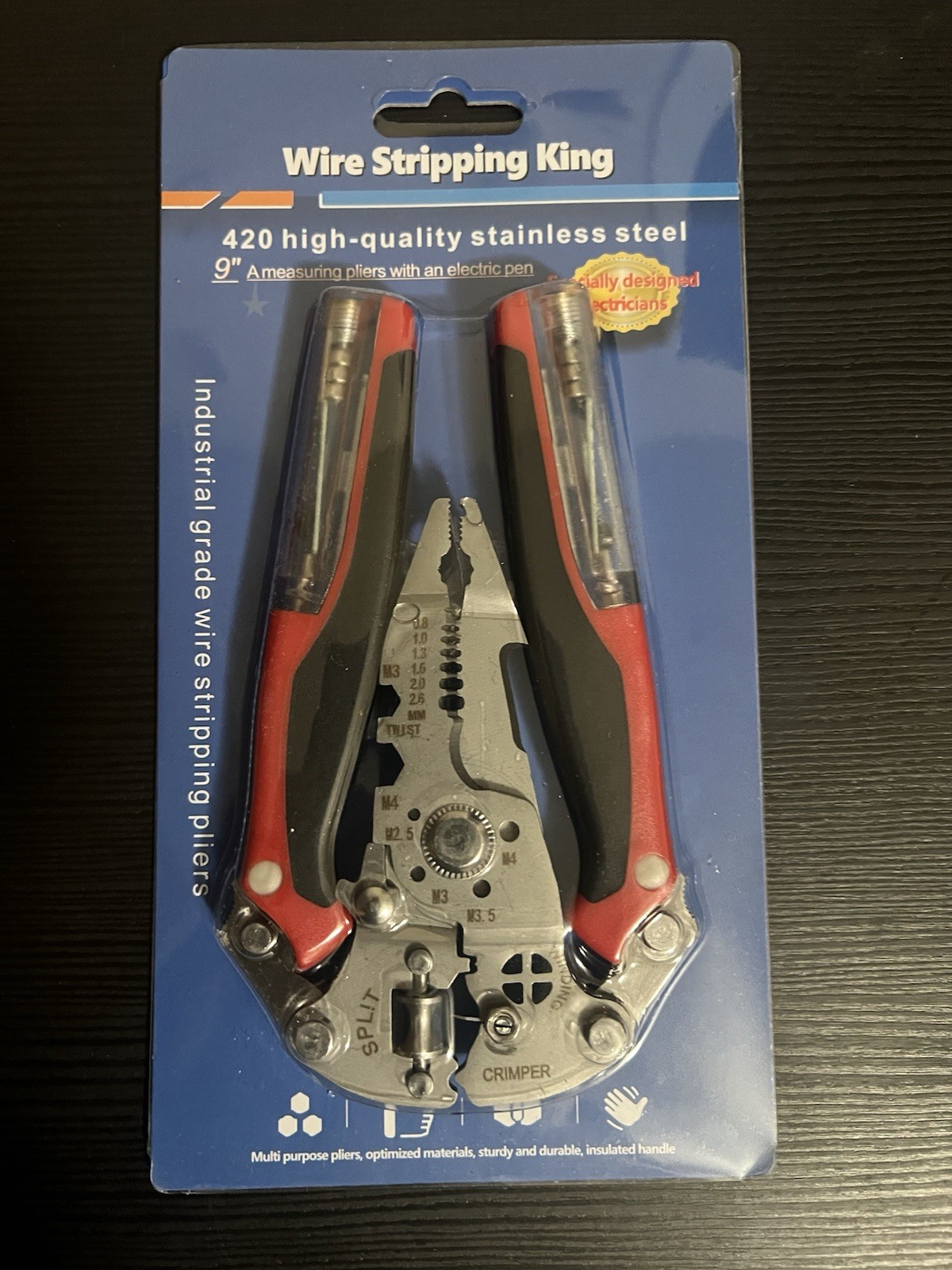 14-in-1 Portable Multi-Functional Fold Wire & Strip Pliers W/ Electrical Tester gallery