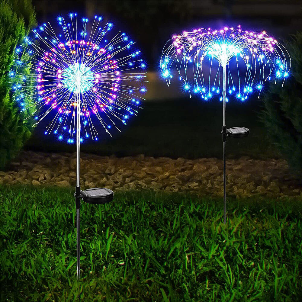 150 LED Solar Firework Lights Outdoor Waterproof Path Lawn Garden Decor Lamp gallery