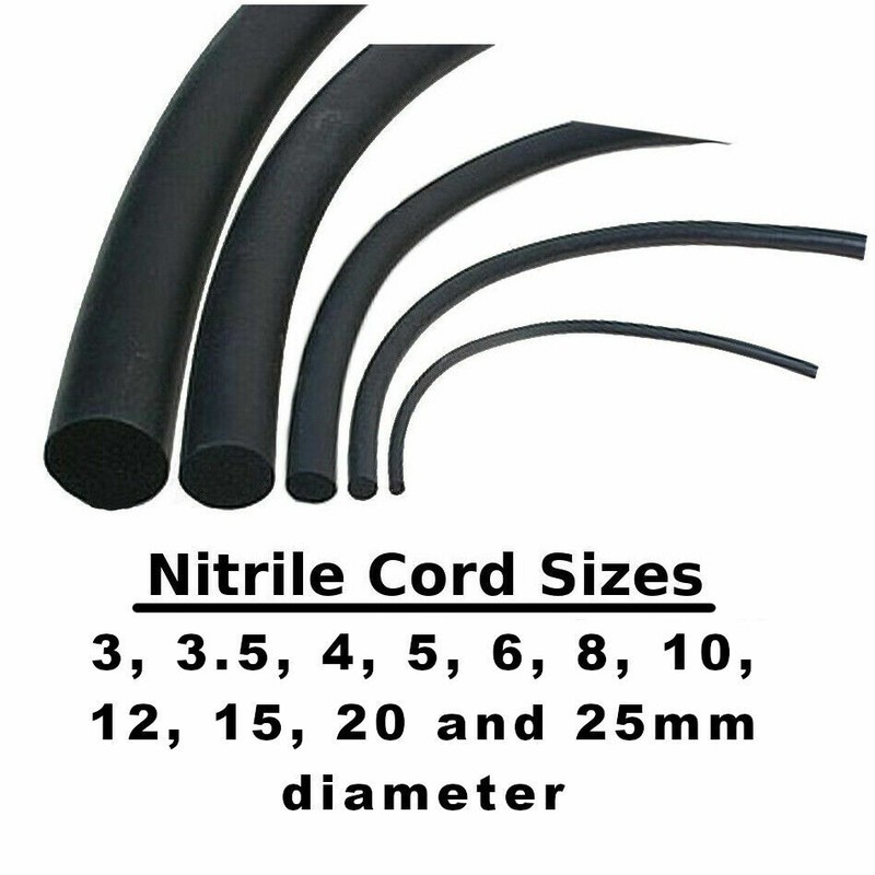 Black Solid Nitrile Rubber Cord O Ring Strip Anti Oil Seal Gasket Dia 1 to 30mm gallery