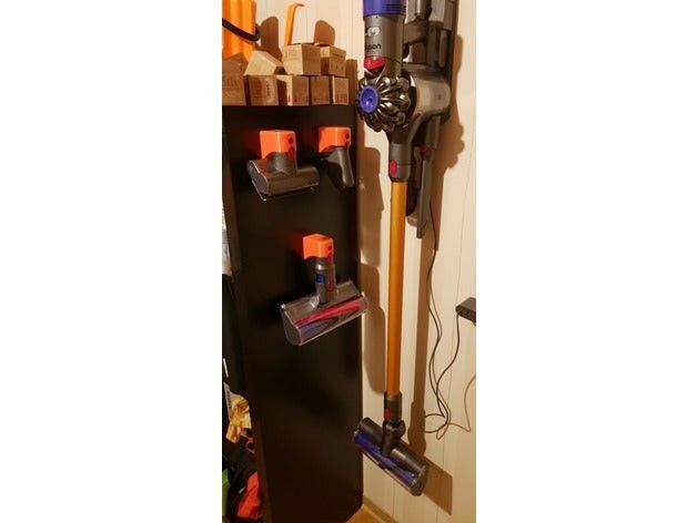 Dyson V8 Wall Mount for Attachments Life Hack Ergonomic Storage Options gallery