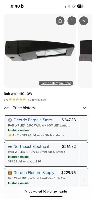 Rab 10w LED Wall Pack For Security Around Home Or Business gallery