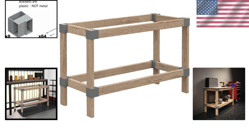 Heavyweight DIY Workbench Kit 2' x 4' - Easy Assembly for Custom Projects gallery