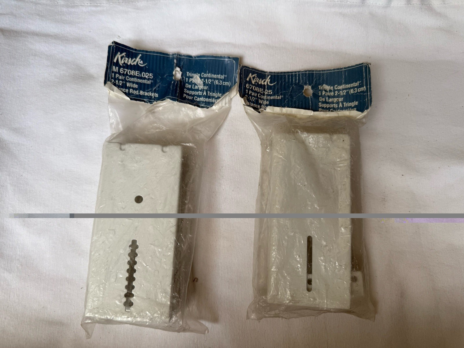 New Kirsch 2 1/2" Continental Mounting brackets Support VALANCE Rod 2 sets! gallery