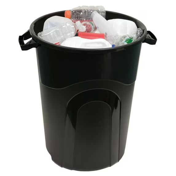 Hyper Tough 32 Gallon Heavy Duty Injection Molded Trash Can with Click Lock Lid gallery