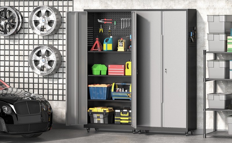 Rolling Tool Chest Cabinet Tool Box Lockable Tool Storage Cabinet Garage Cabinet gallery
