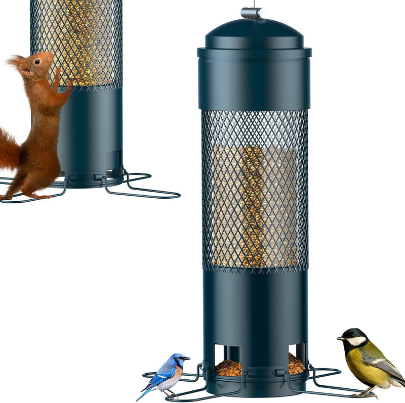 Bird Feeders for Outdoors Squirrel Proof with Weight-Activated Perches, Hanging gallery