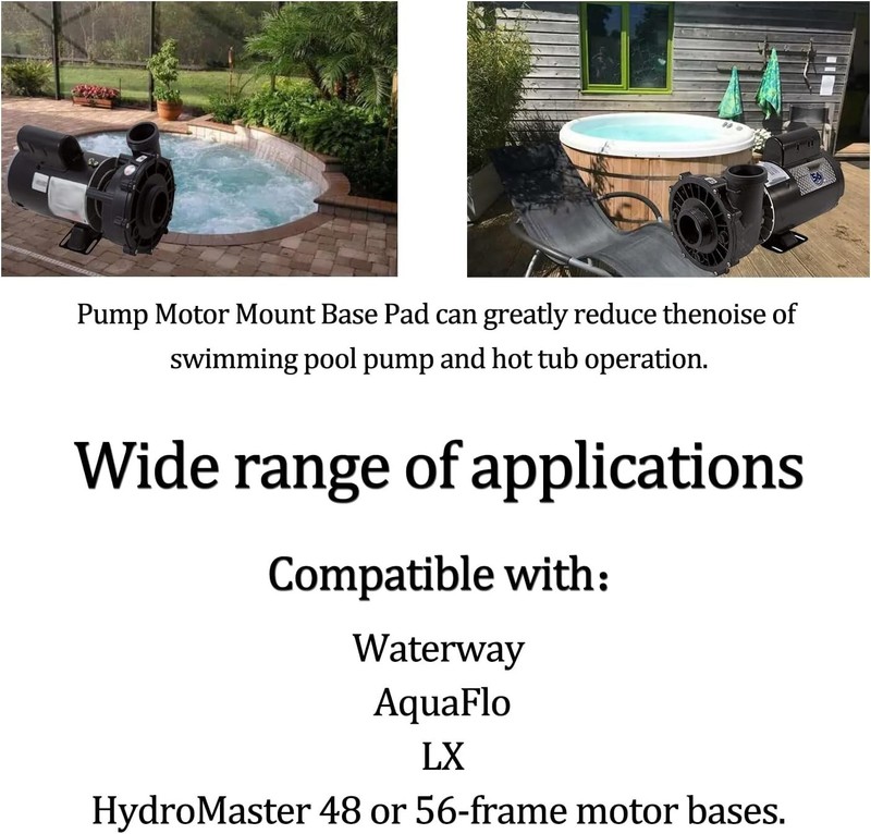 High-Quality Rubber Pump Pad – Reduce Noise 95% for Pools & Spas, 6.5x4x1/2in gallery