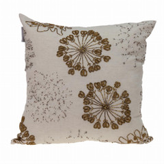 Parkland Collection Periwinkle Transitional Beige & Copper Throw Pillow Beige