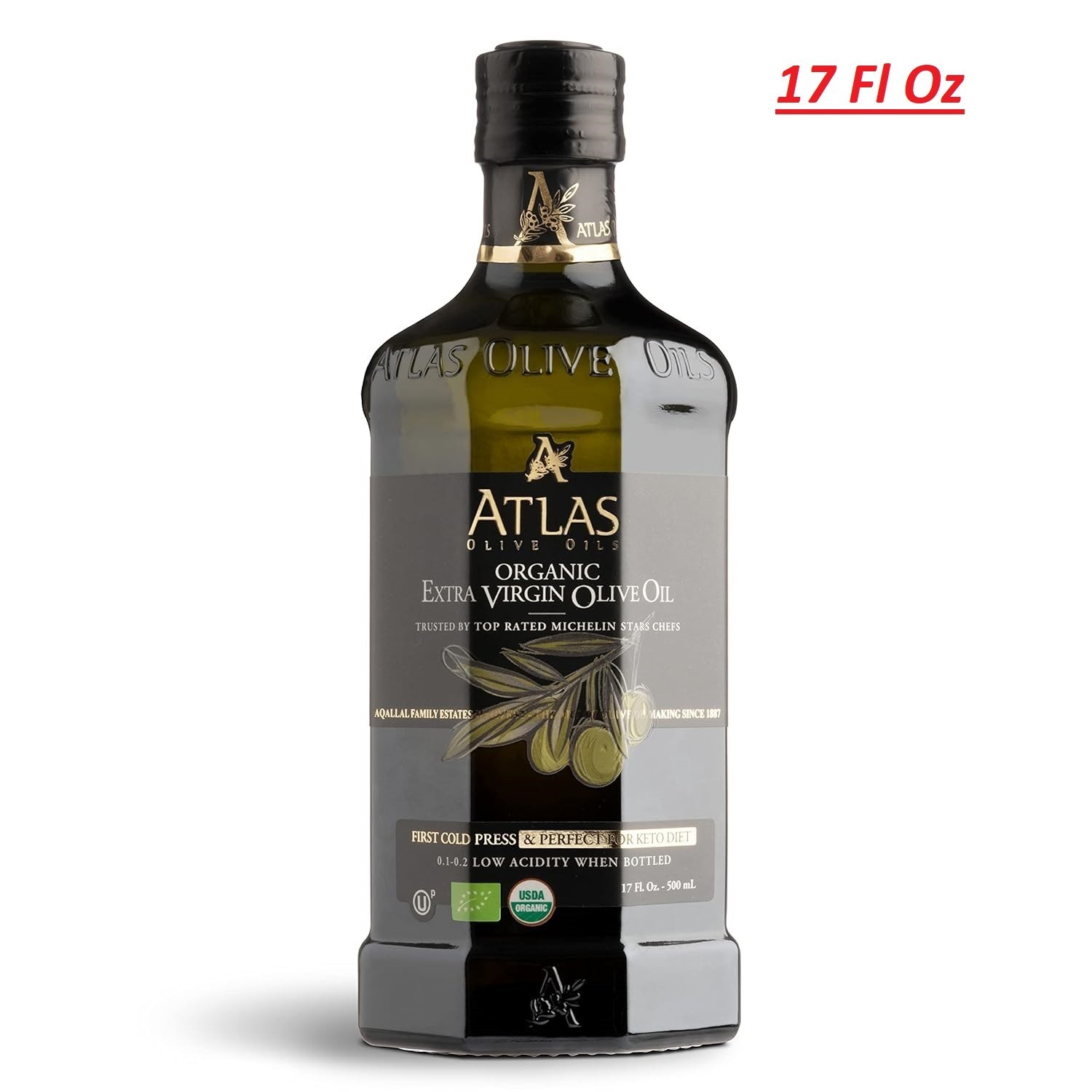 Atlas Organic Cold Pressed Moroccan Extra Virgin Olive Oil, Polyphenol Rich, NEW gallery