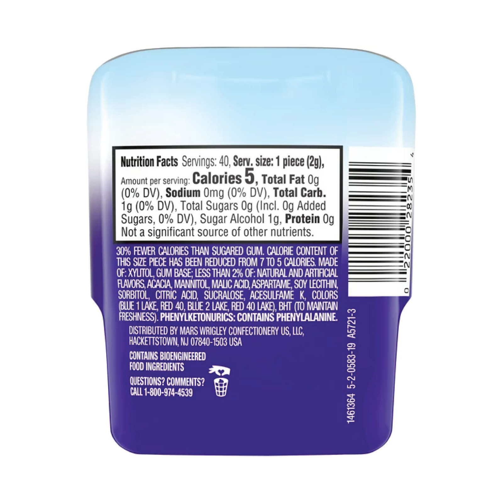2x Bottles Wrigley's Extra Refreshers Berry Mix Gum | 40 Per Bottle | Sugar Free gallery
