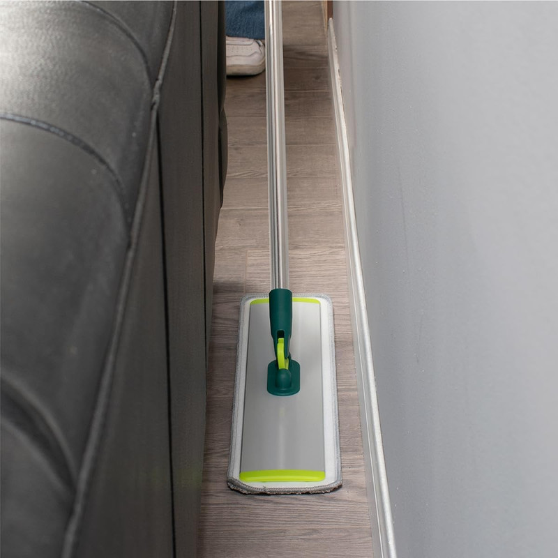 Flat Microfiber Mop - Wet/Dry Floor Cleaning Tool with 2 Reusable Mopping Pad... gallery