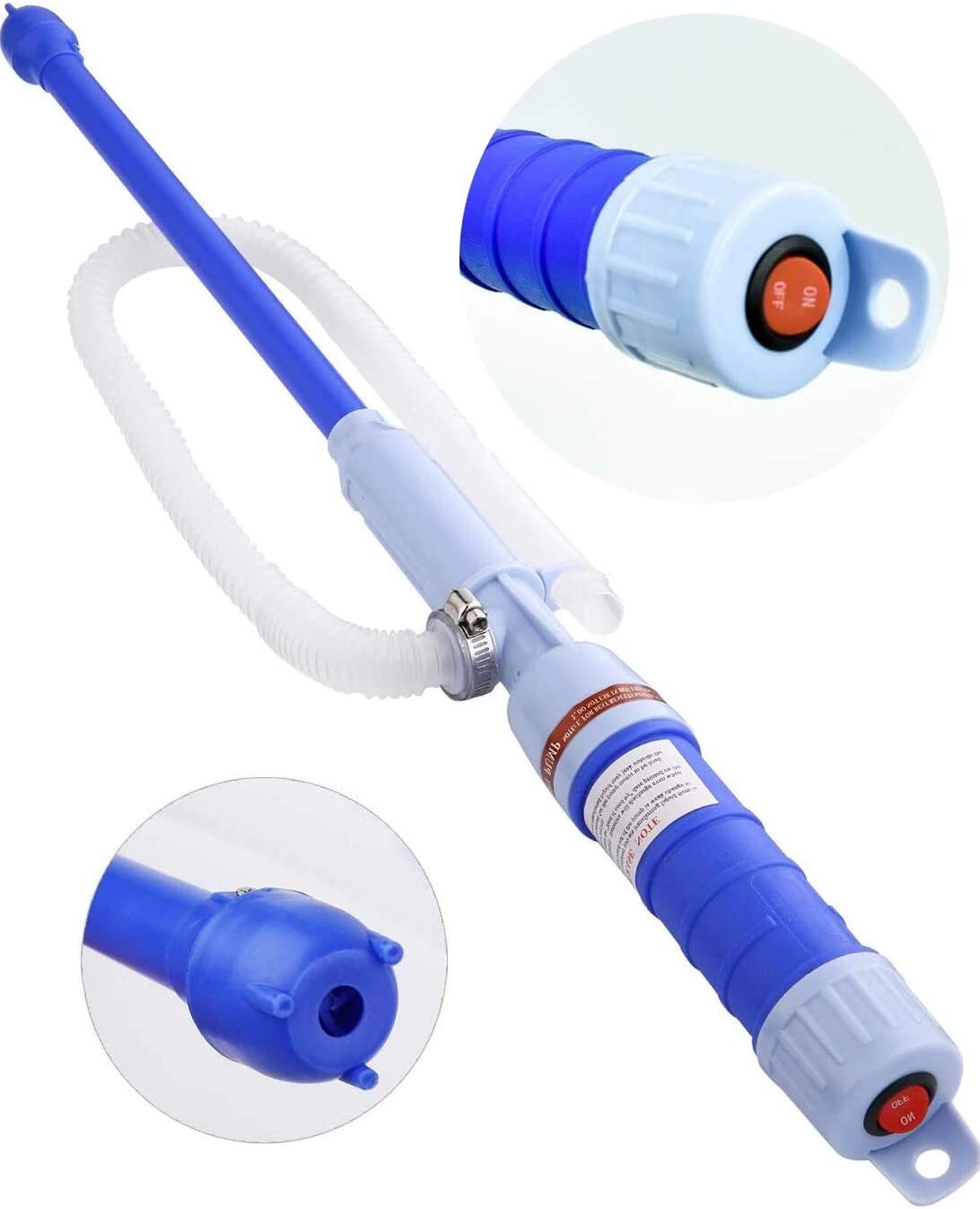 24" 2gal/min Battery-Powered Siphon Handheld Liquid Transfer Pump Gas/Oil/Water gallery