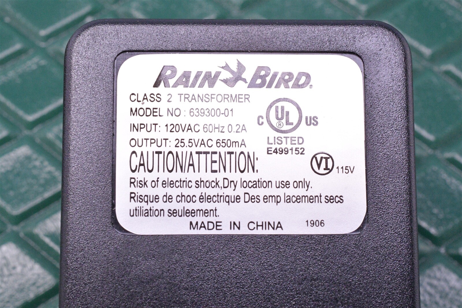 Rain Bird Sprinkler Timer ISM9-RS Power Supply 24V .650mA for the 2 Bare Wire gallery