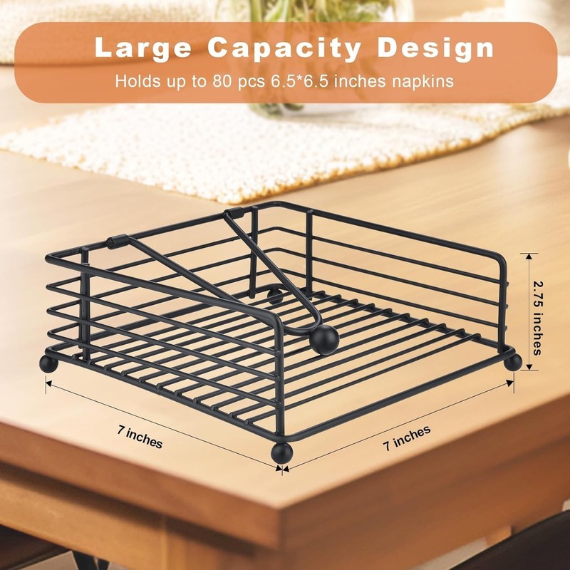 Napkin Holder for Table & Kitchen - Modern Flat Napkin Dispenser for Home & Outd gallery