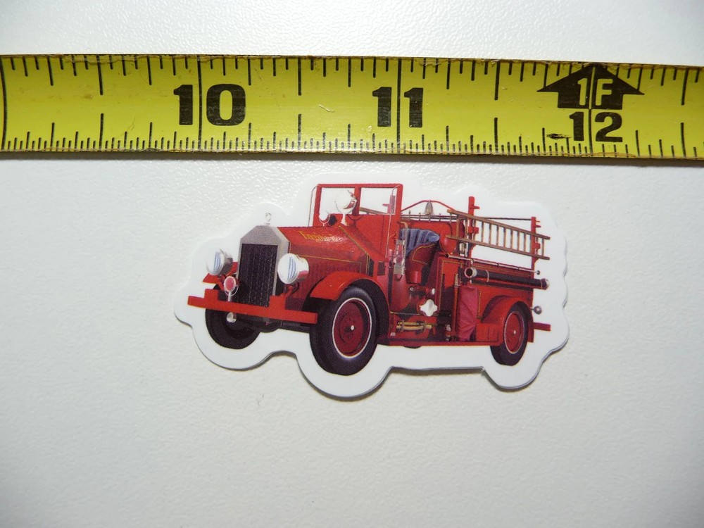 OLD FIRE ENGINE FIREFIGHTER SMALL STICKER DECAL JOB WORK OCCUPATION