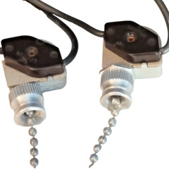 NOS 2 Leviton Silver Pull Chain Canopy Replacement Fan Switch 3A-125V