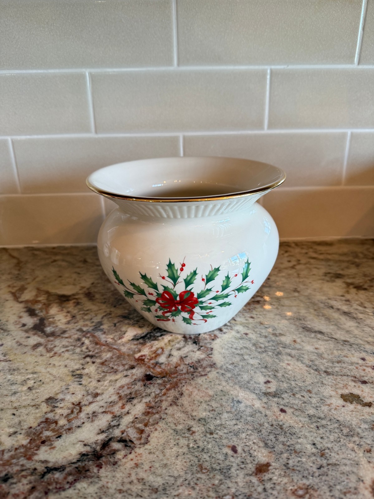 Lenox Holiday Collection 5 3/4" Decorative Bowl GOOD CENTERPIECE gallery