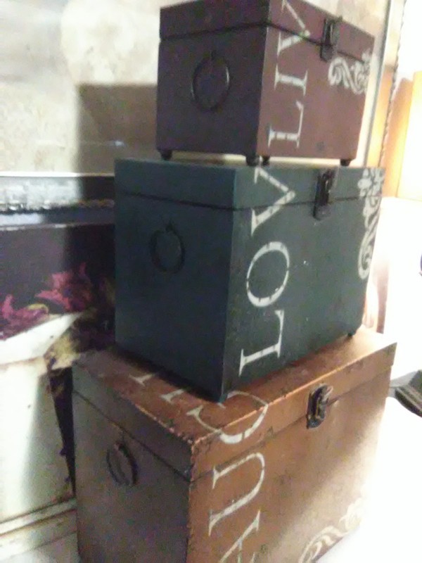 3 Stackable/Nesting metal storage boxes gallery