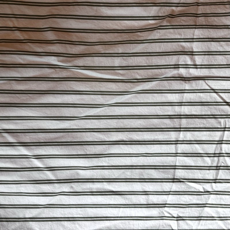 Brooklinen Cooling Cotton Percale Core Sheet Set Tandem Stripe Fresh Moss Queen gallery