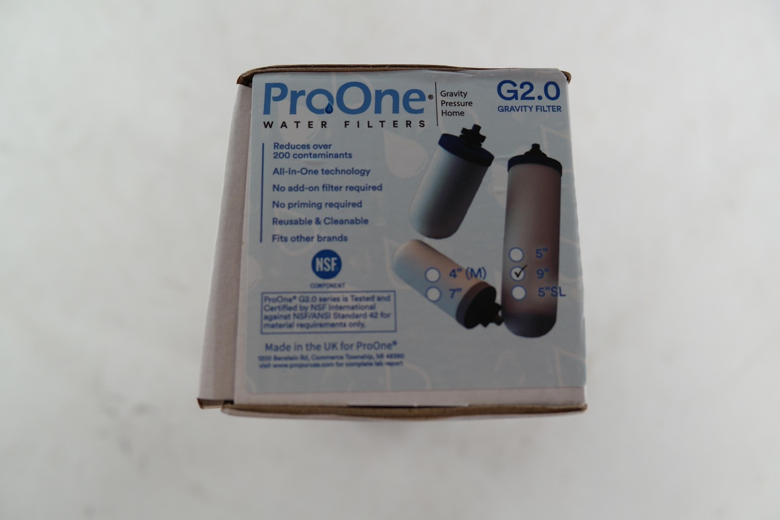 ProOne G2.0 Water Filter 9 In White Gravity Brita Maxtra+ Replacement Cartridge gallery