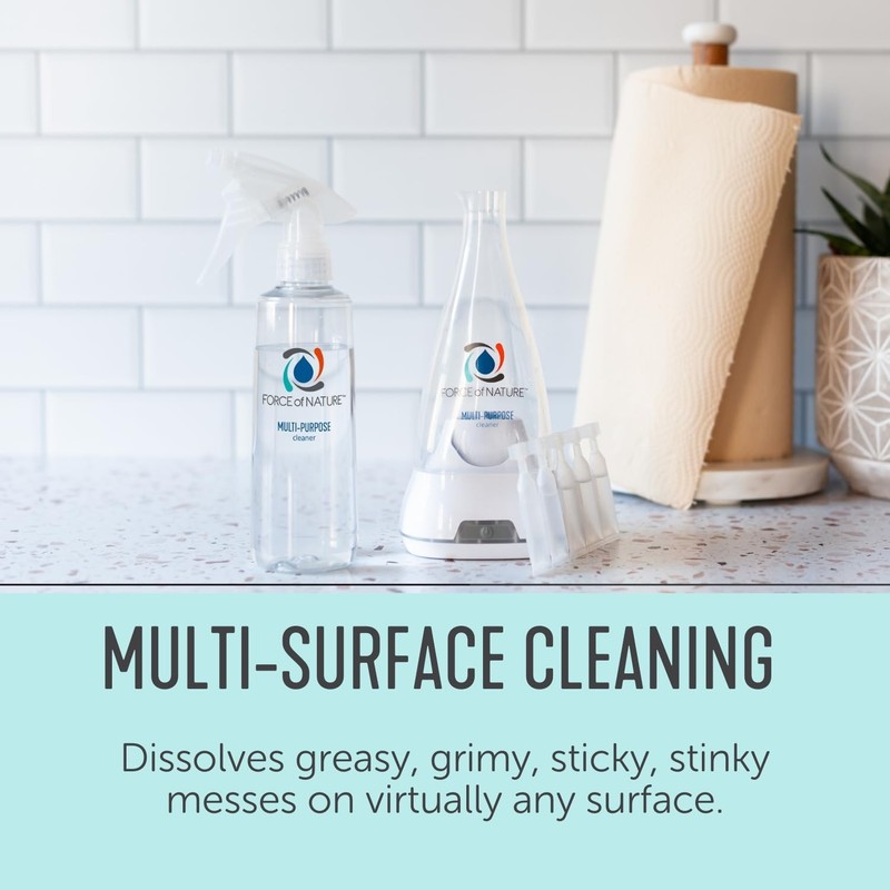 Multi-Purpose Cleaner & Deodorizer Bundle - Reusable Bottle, 25 Refills, Toxin-F gallery