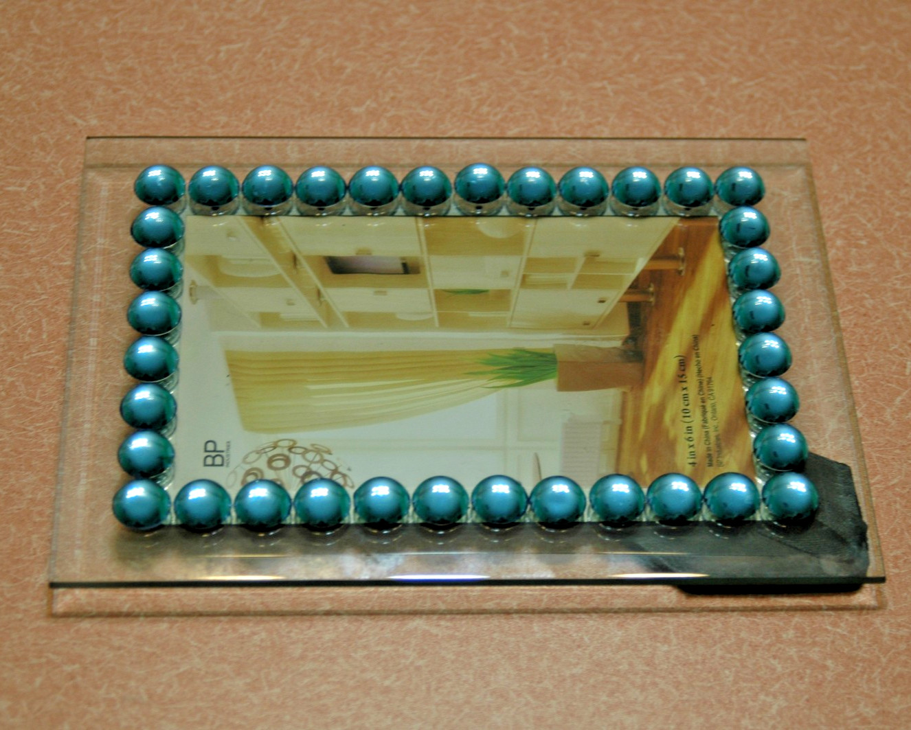 BP Industries Photo Frame 4x6 Blue Stones Portrait or Landscape Free Standing gallery