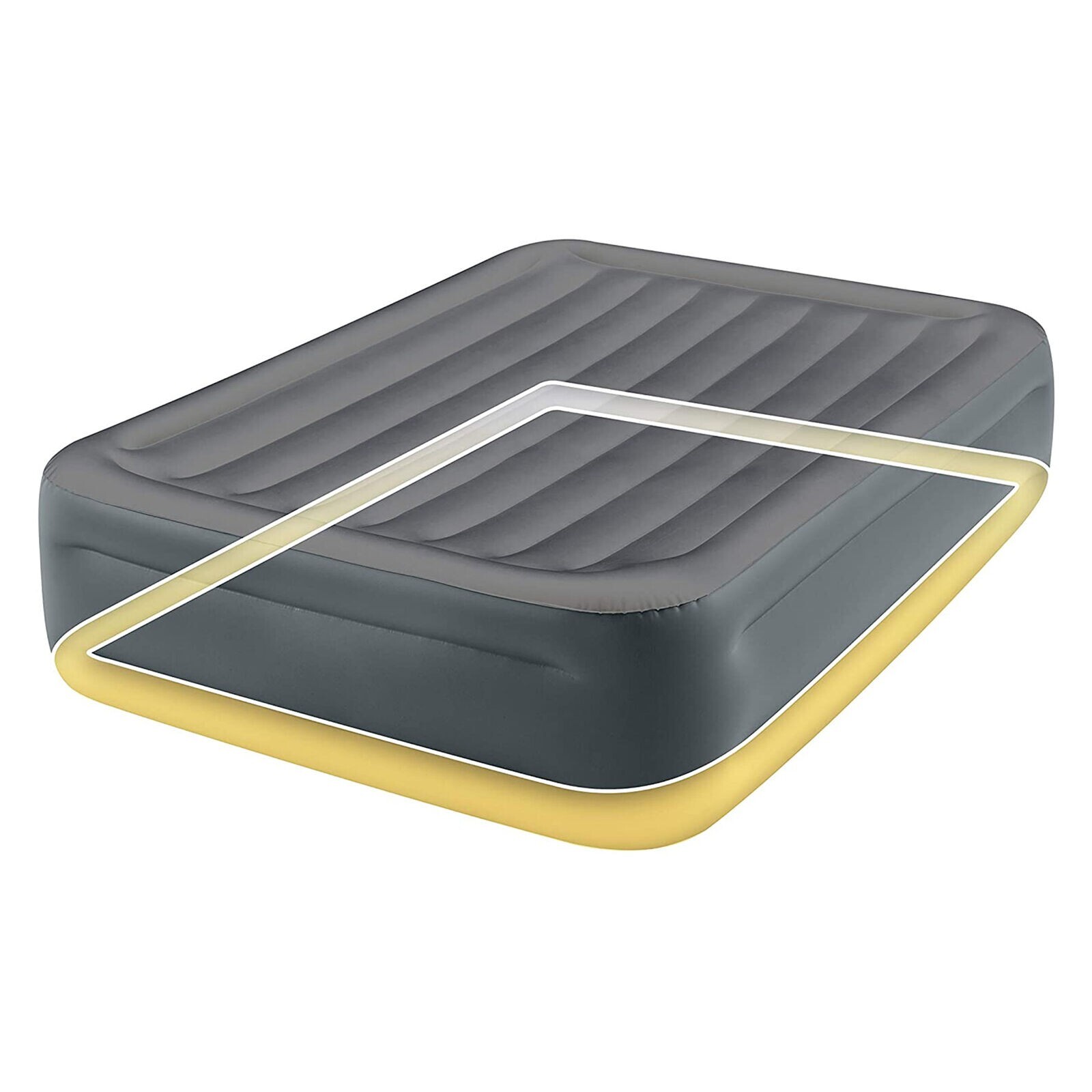 Intex Dura Beam Essential Rest Blow Up Queen Mattress Air Bed with Built In Pump gallery