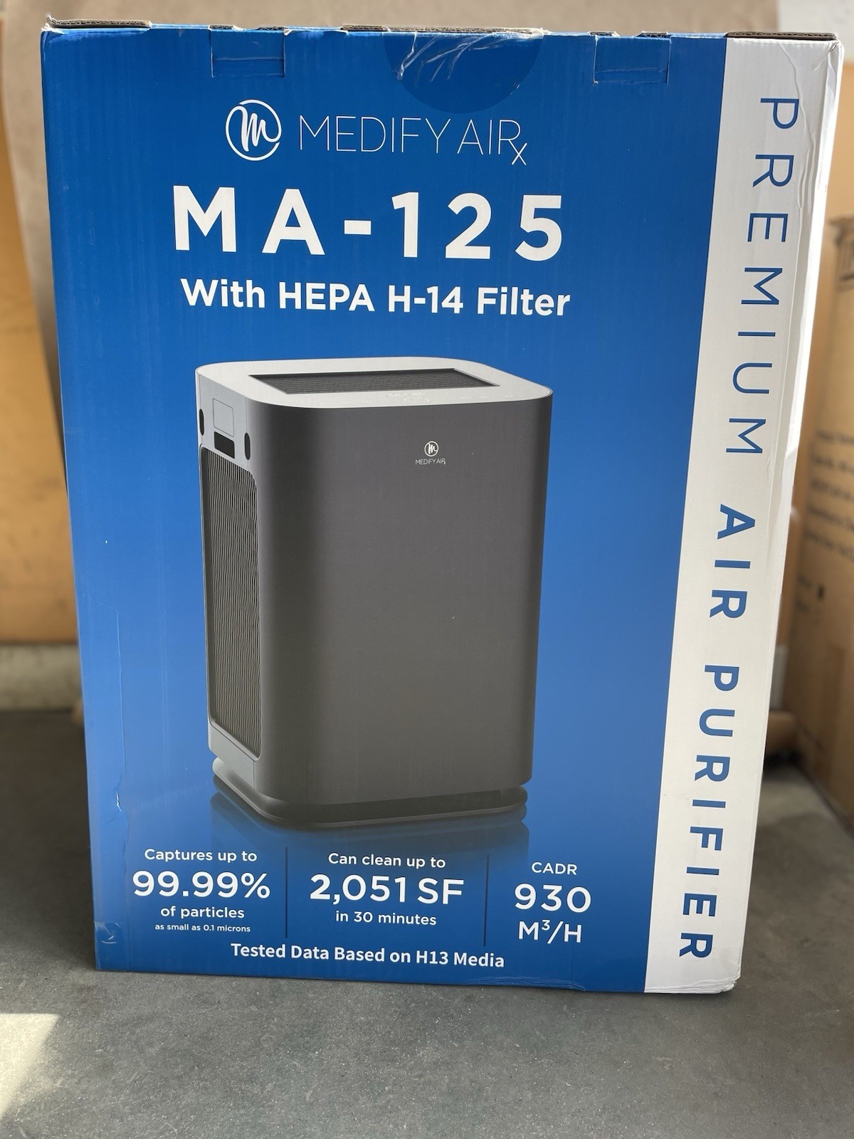 Medify MA-125 Air Purifier with True HEPA H14 Filter | 2,051 Sq Ft NEW - BLACK gallery