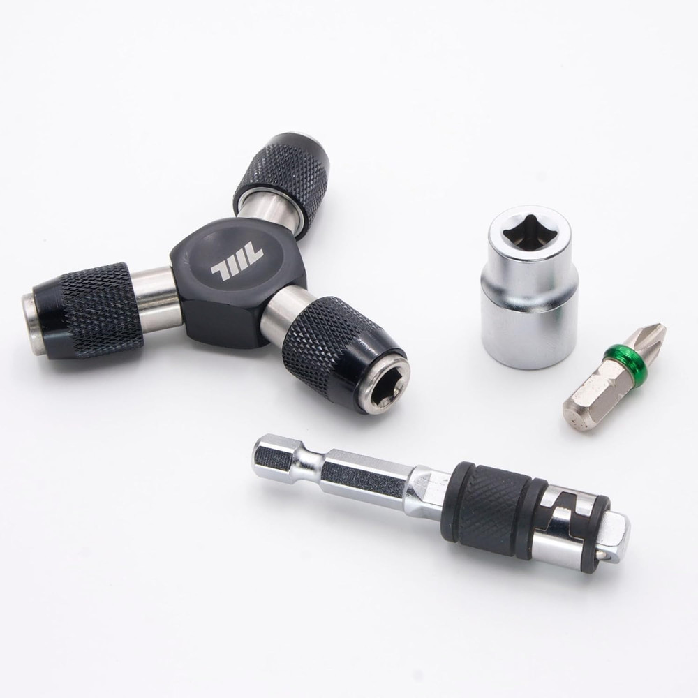 1/4" Hex to Square Drive Socket 2-In-1 Extension Combo 1 PCS Hex End 1 PCS Flat