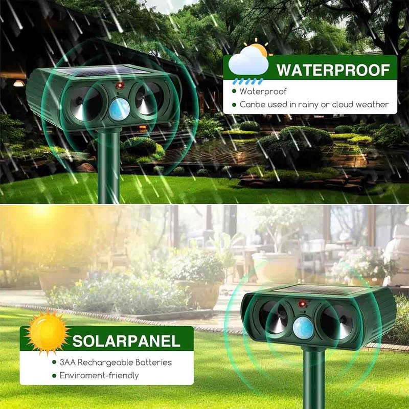 Ultrasonic animal repeller Motion Sensor Cat Deterrent Outdoor to Scare Skunk gallery