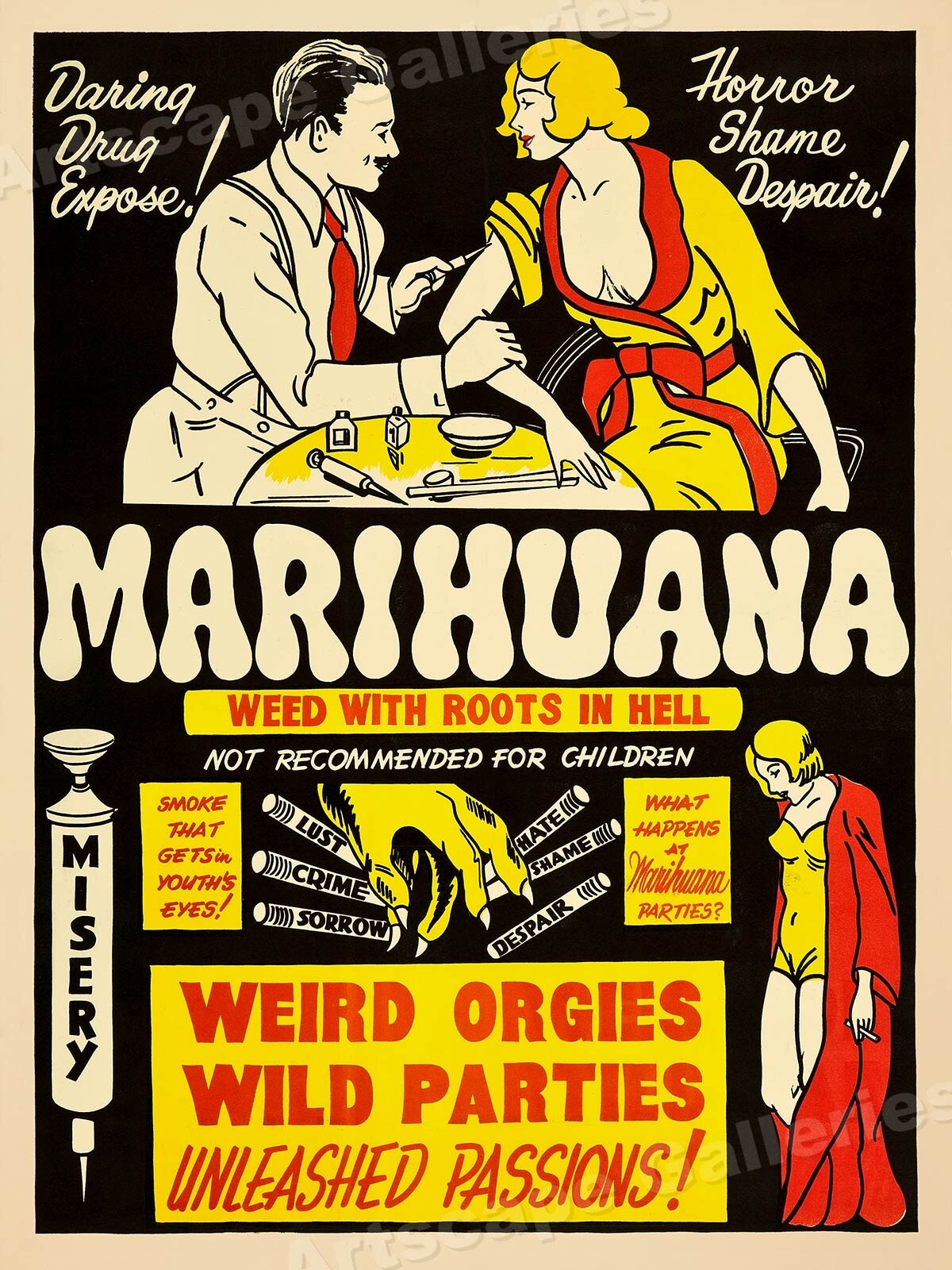 Marijuana 1930s Smoking Reefer Madness Vintage Style Movie Poster - 18x24 gallery
