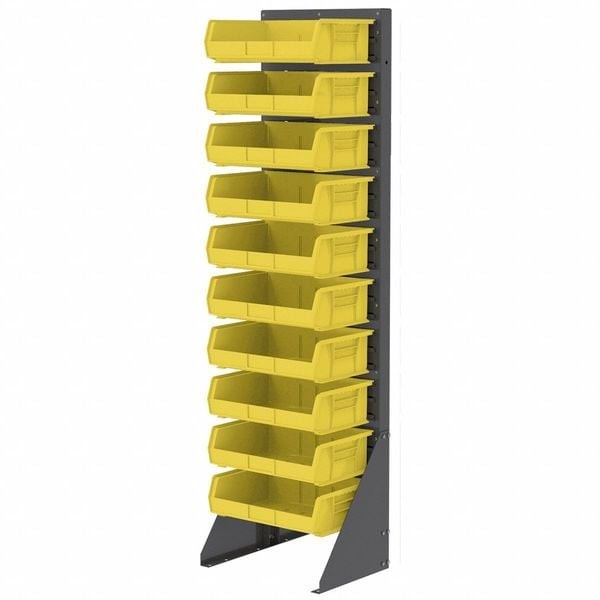 Akro-Mils 30255Yello Hang & Stack Storage Bin, Plastic, Yellow, 5 In H, 16 1/2 gallery