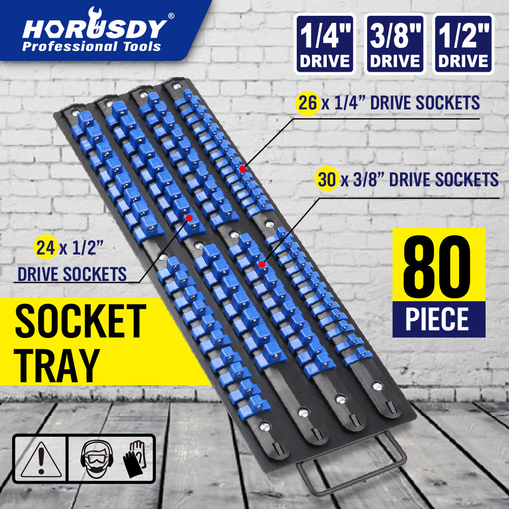 80 Industrial ABS Mountable Socket Storage Rail Rack Holder Organize 1/4 3/8 1/2 gallery