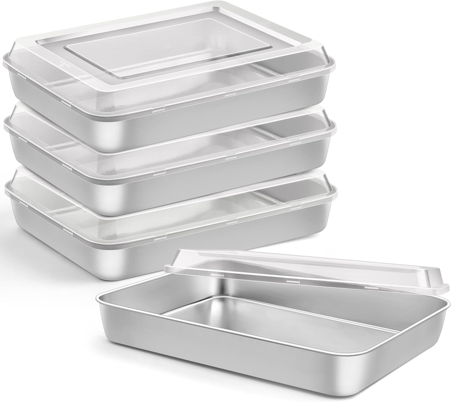 9¾ x 12½ x 2 Inch Baking Pans Set, Stainless Steel Retangle Sheet Cake Lasagna gallery