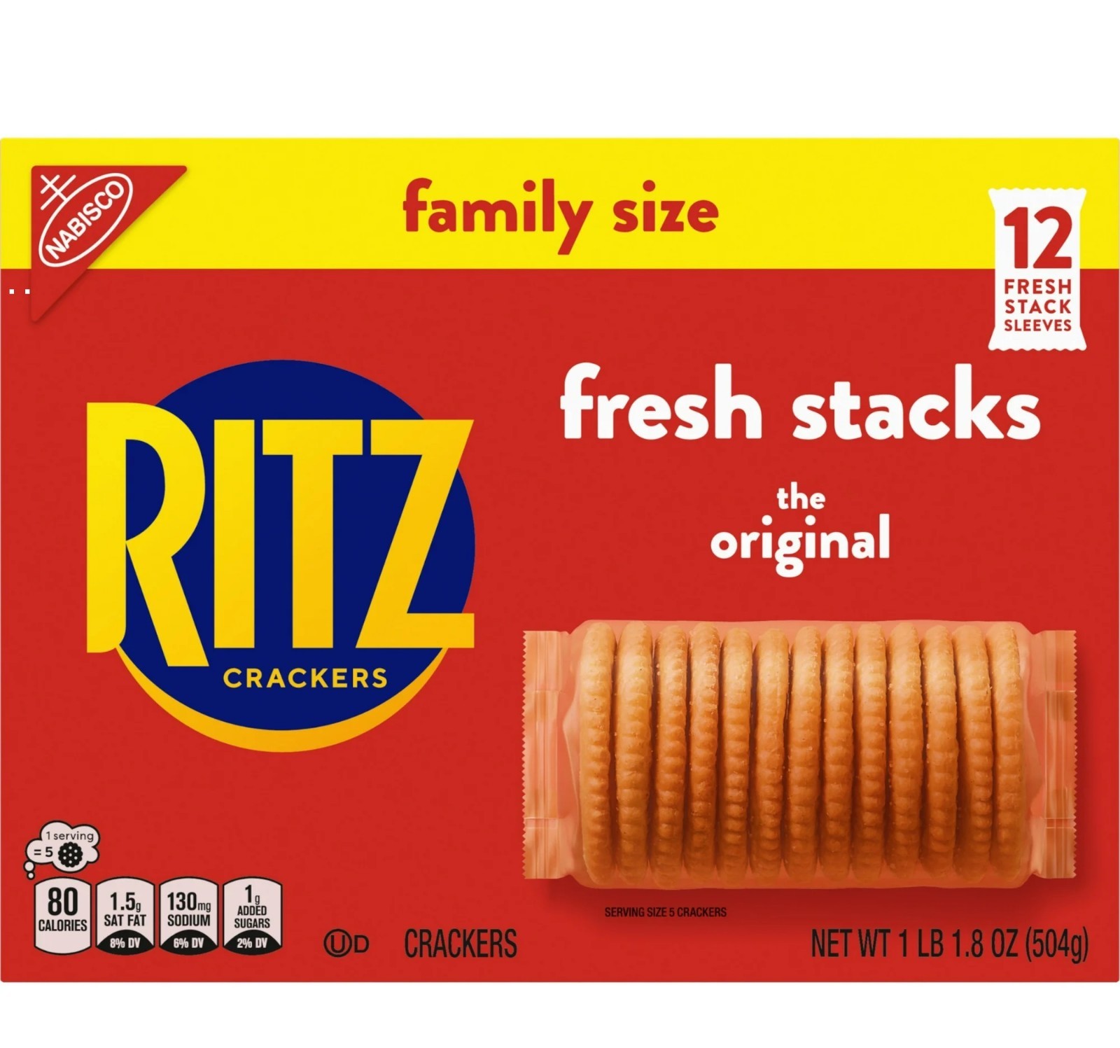 RITZ Fresh Stacks Original Saltine Crackers, Family Size Travel Snacks, 17.8 oz gallery