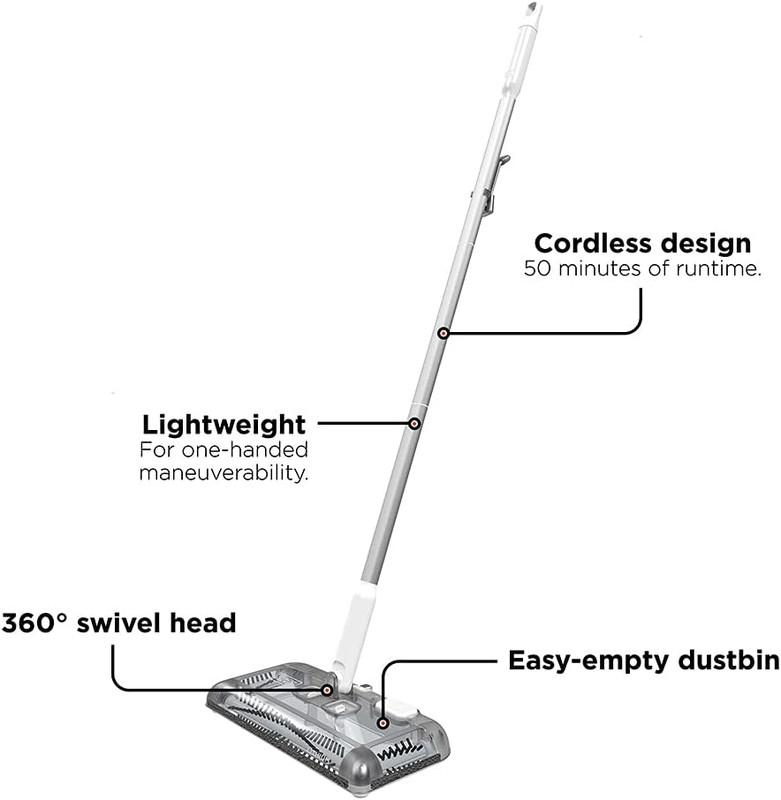 BLACK+DECKER Carpet Sweeper 50 Minute Lithium Floor Sweeper, Multi-Surface Use, gallery