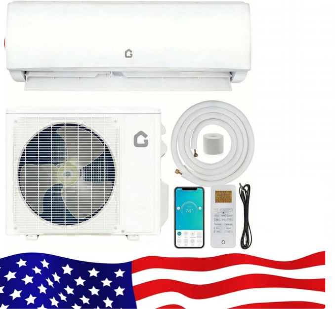 11500 BTU Mini Split AC/Heating System, 115V WIFI Enabled Energy Efficient Mini gallery