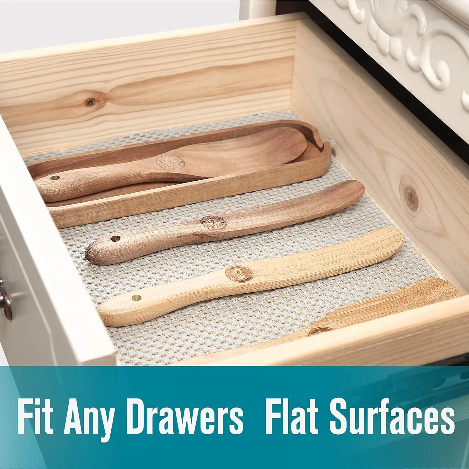 Shelf Liner, Non-Adhesive Roll Drawer Liners 12 Inches x 20 Feet for Drawers, No gallery