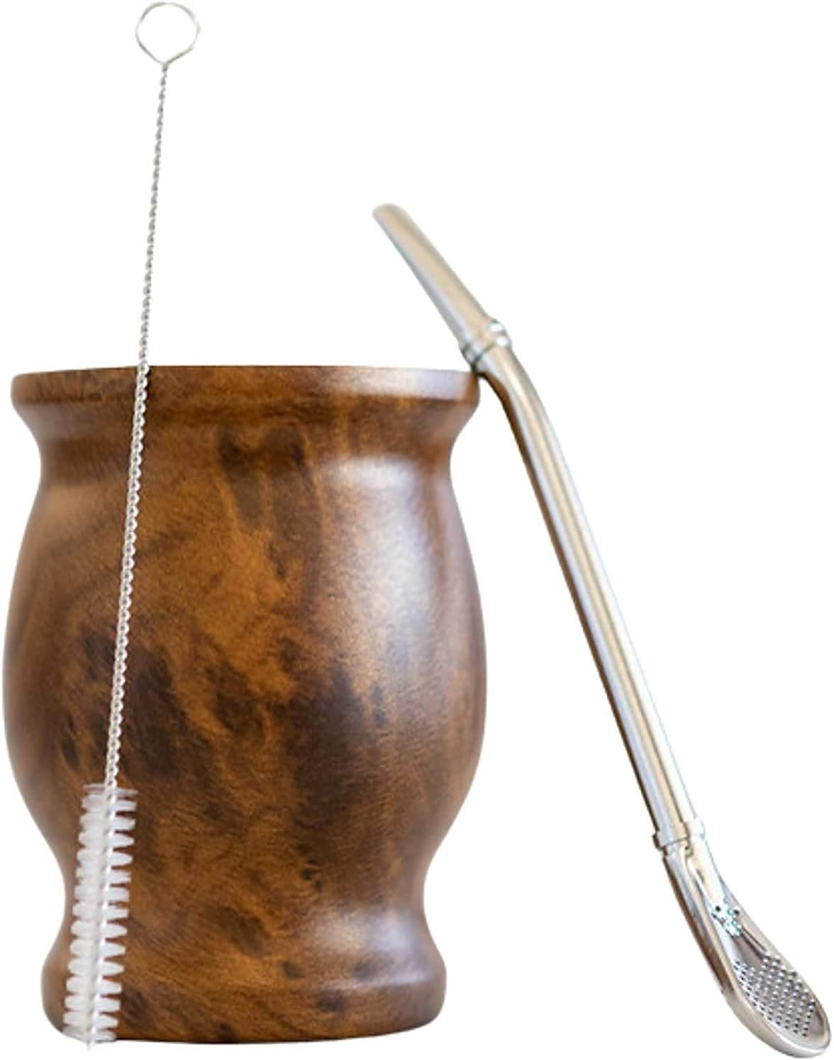 Yerba Mate Gourd Set (Original Natural Handmade Yerba Mate Cup Argentina) - Incl gallery