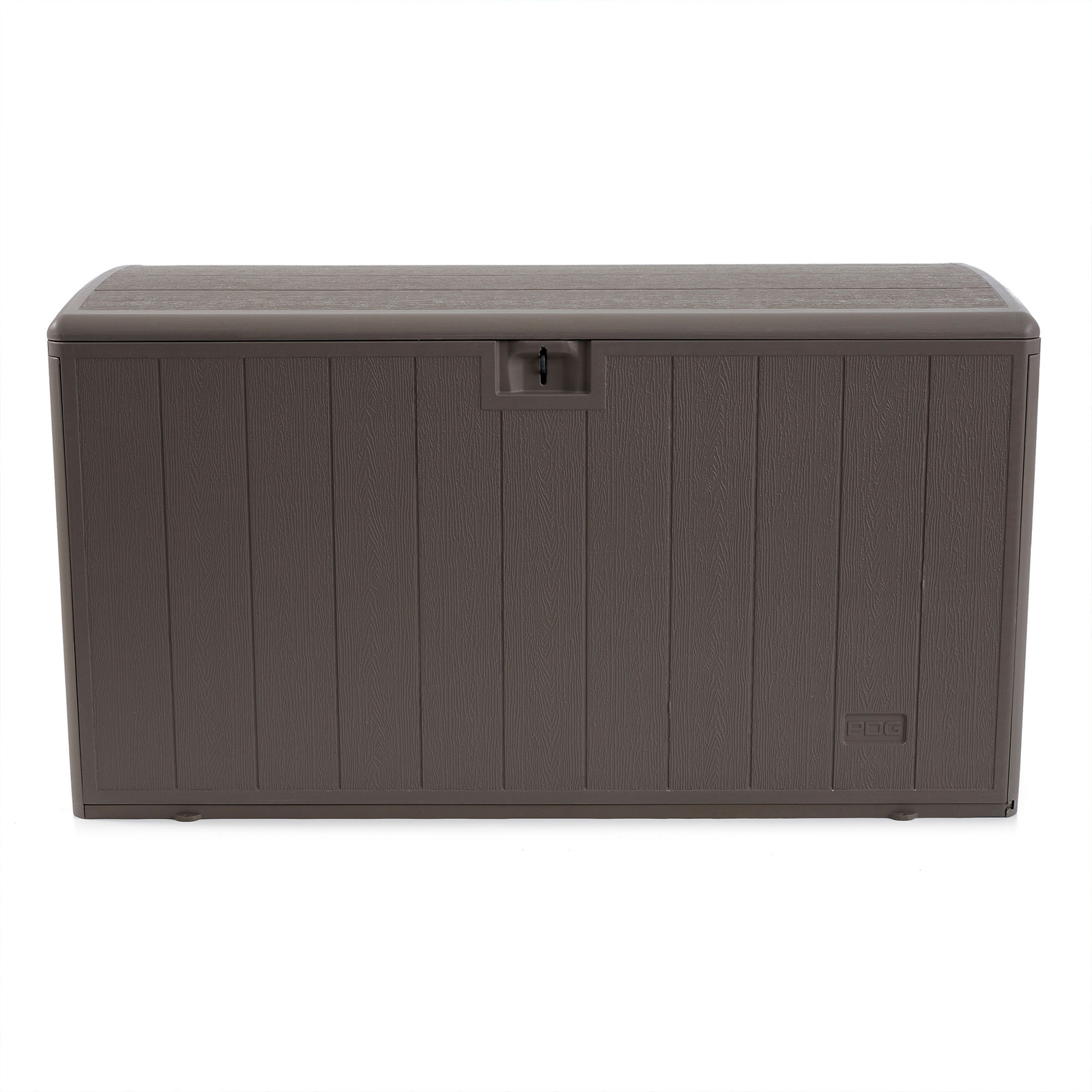 Plastic Development Group 105 Gallon Outdoor Patio Storage Deck Box, Driftwood gallery