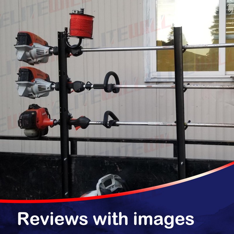 ELITEWILL 3-Place Weeder Trimmer Rack Holder For Open Landscape Trailer Lockable gallery