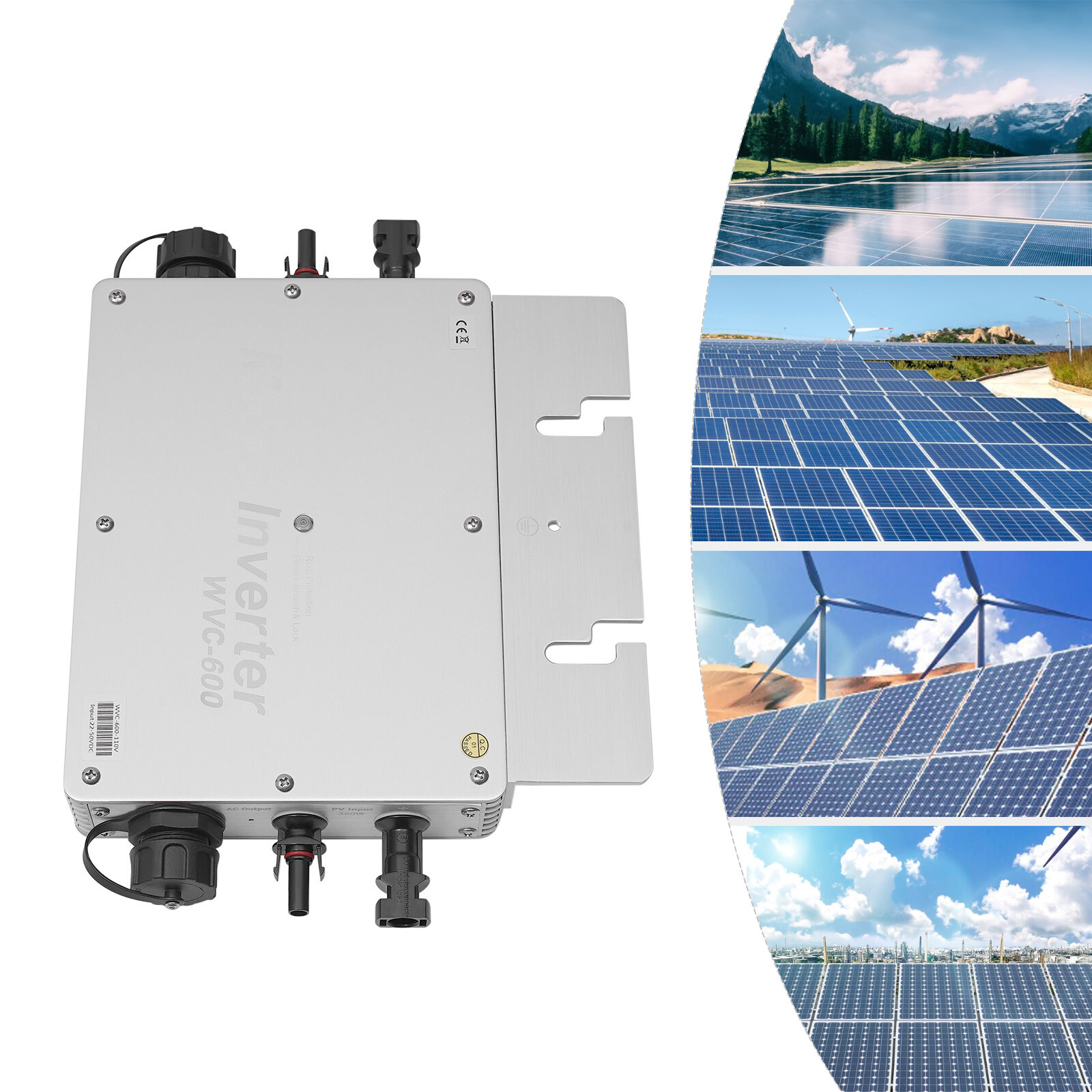 Solar Micro Inverter 600W Grid Tie MPPT Pure Sine Wave DC to Waterproof gallery