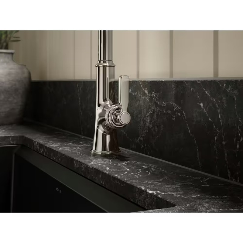 KOHLER Adva Pull Down Sprayer Kitchen Faucet in Vibrant POLISHED NICKEL gallery