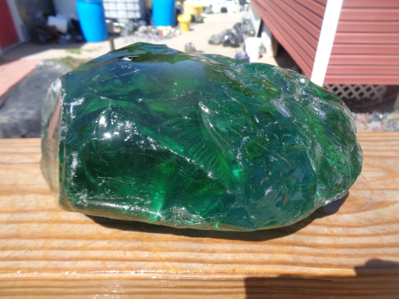 Glass Rock Slag Pretty Clear Lime Green 14.6 lbs 97C Rocks Landscape Aquarium gallery