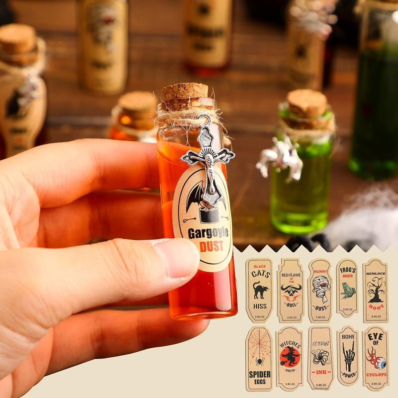 53 Pcs Halloween Mini Potion Bottles Set Including 12 5/10/15/20 ML gallery