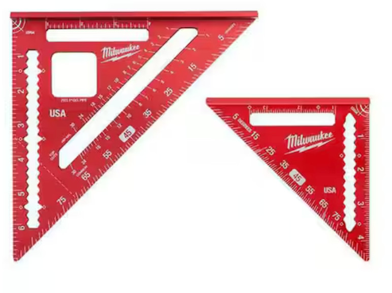 Milwaukee MLSQ070P 7 inch Rafter Square, Rafter and Trim Square Combo gallery