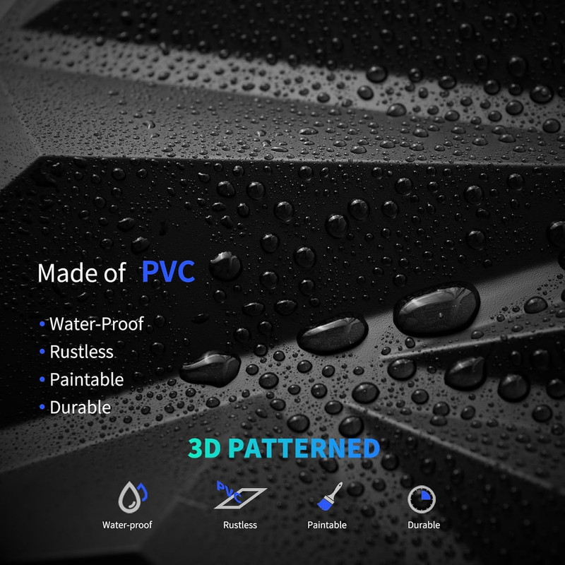 33 Pack 3D Wall Panel Diamond for Interior Wall Décor, PVC Flower Textured Wall gallery