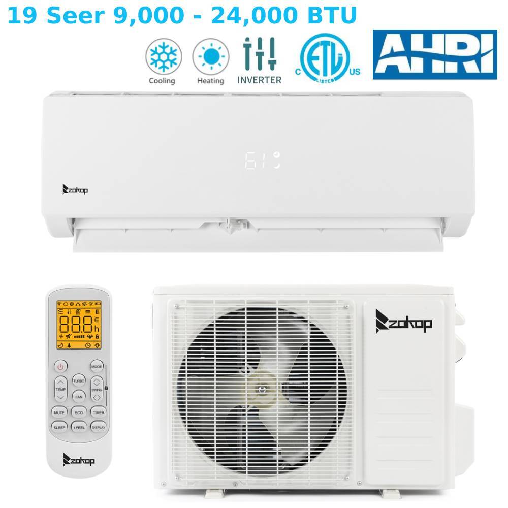 Zokop Smart 9000 - 18000 BTU Mini Split Air Conditioner Heat Systems 19 Seer New gallery