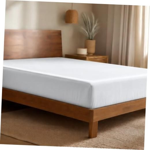 100% Rayon Made from Bamboo Luxury Fitted Sheet - Deep Pockets - Queen White gallery