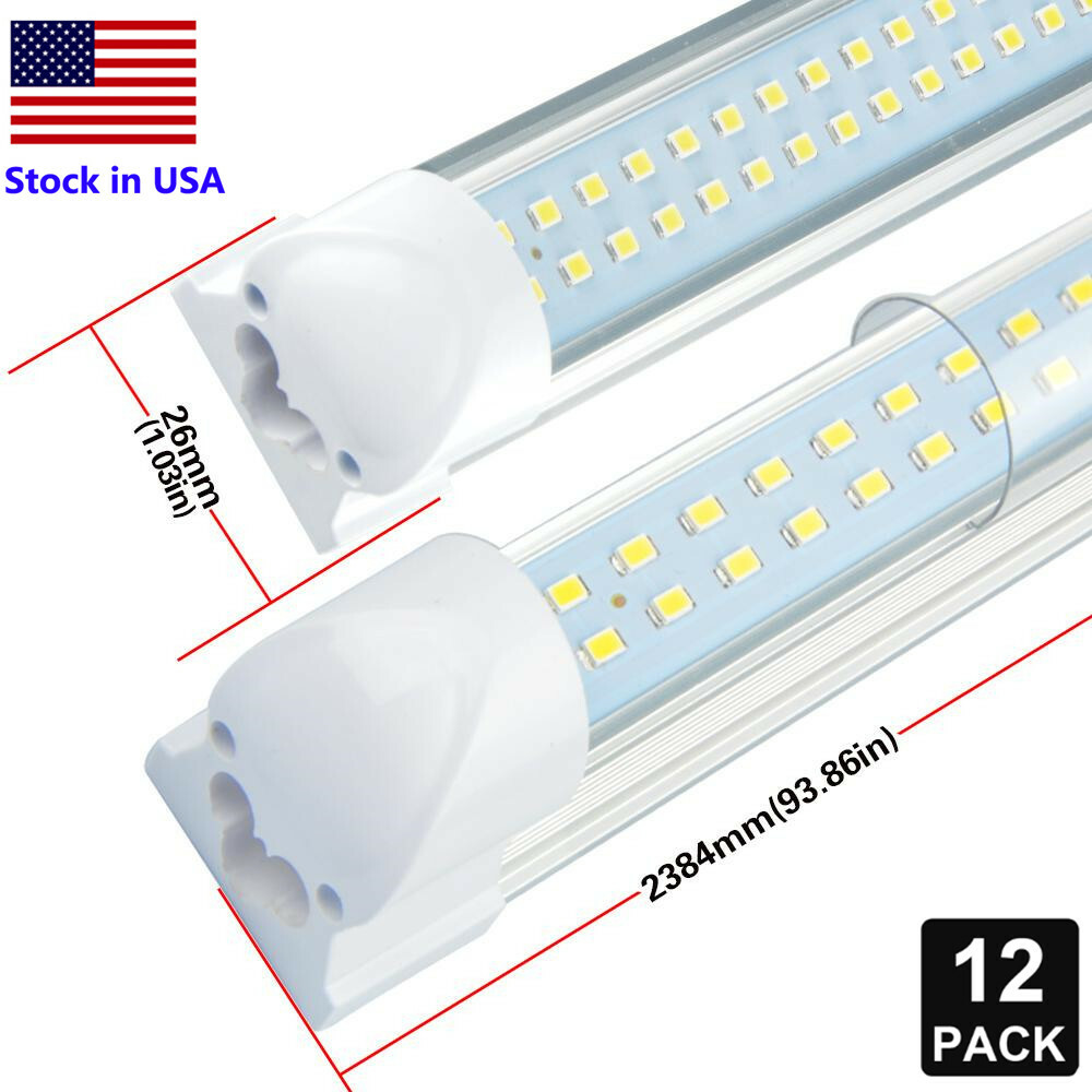 12Pack 8FT LED Linkable Shop Light for Garage, T8 8feet LED Tube Light Fixture gallery